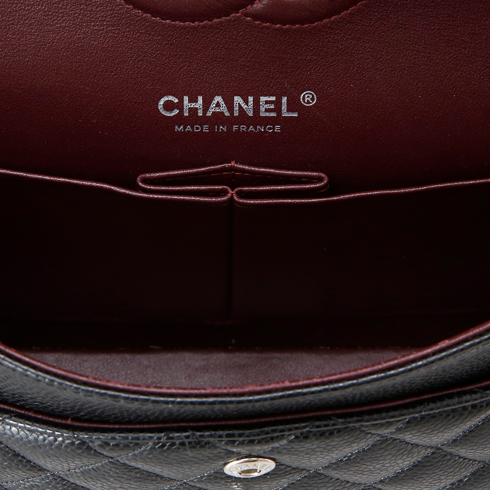 CHANEL(USED)샤넬 클래식 캐비어 미듐 은장