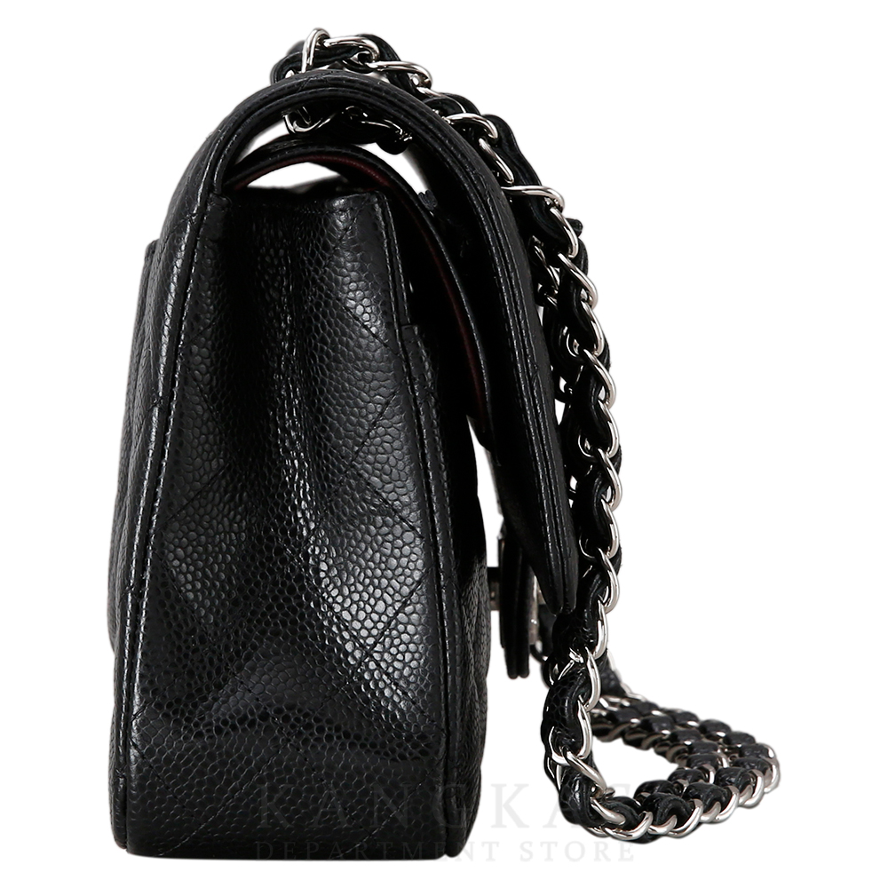 CHANEL(USED)샤넬 클래식 캐비어 미듐 은장