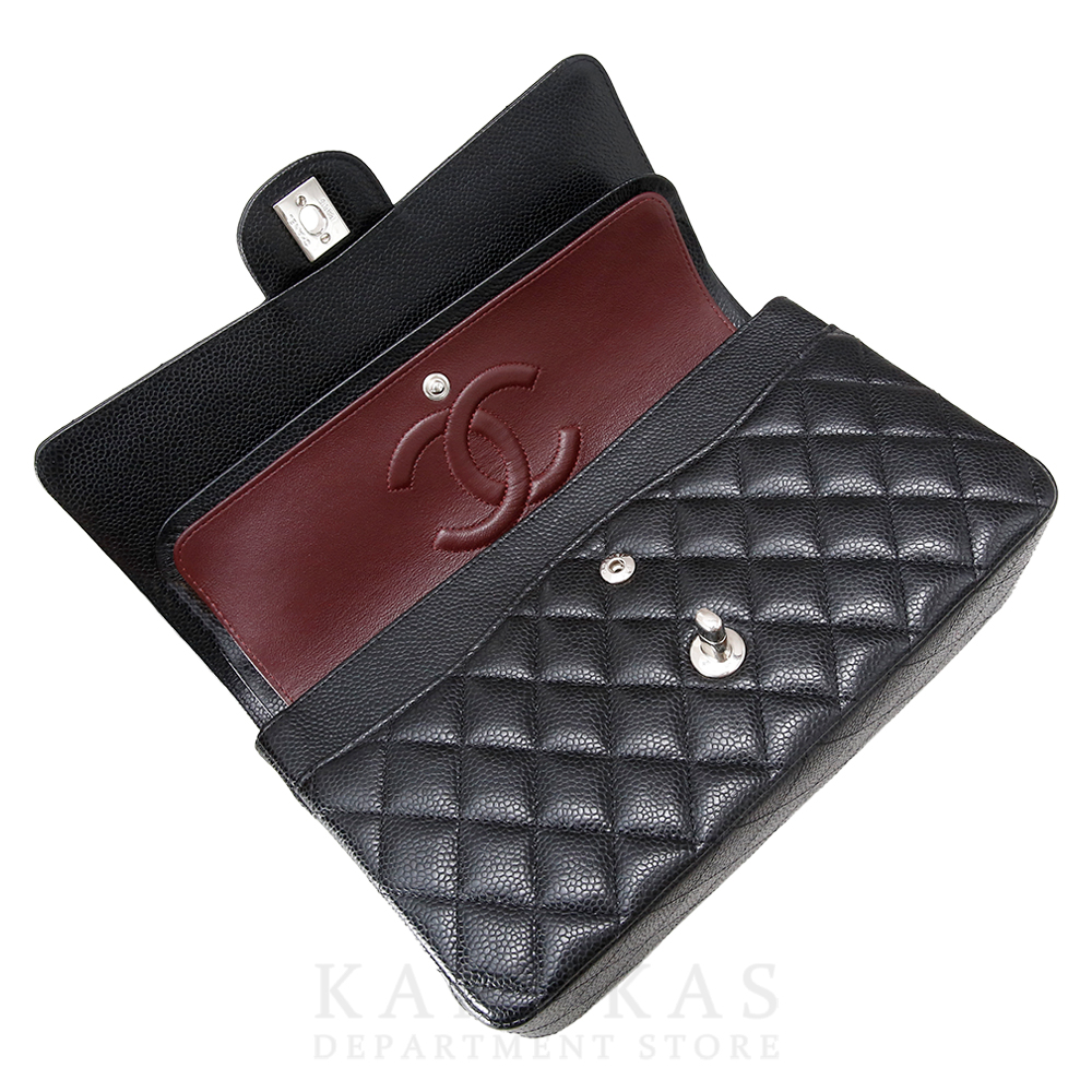 CHANEL(USED)샤넬 클래식 캐비어 미듐 은장
