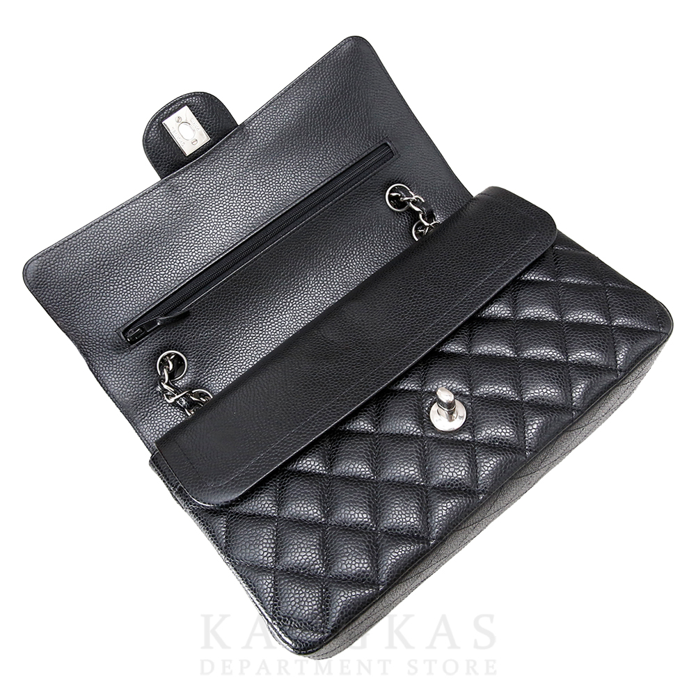 CHANEL(USED)샤넬 클래식 캐비어 미듐 은장