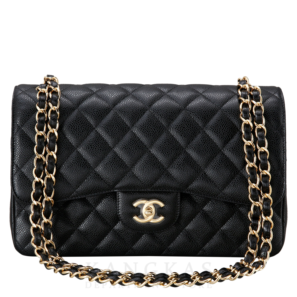 CHANEL(USED)샤넬 클래식 캐비어 점보 금장