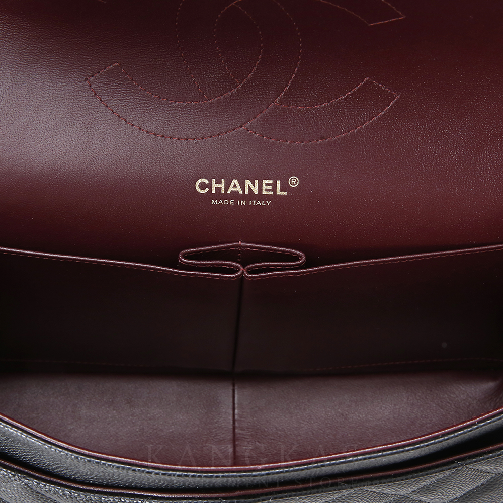 CHANEL(USED)샤넬 클래식 캐비어 점보 금장