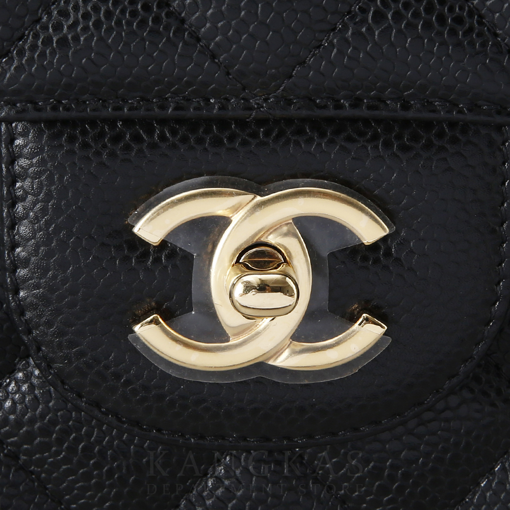 CHANEL(USED)샤넬 클래식 캐비어 점보 금장