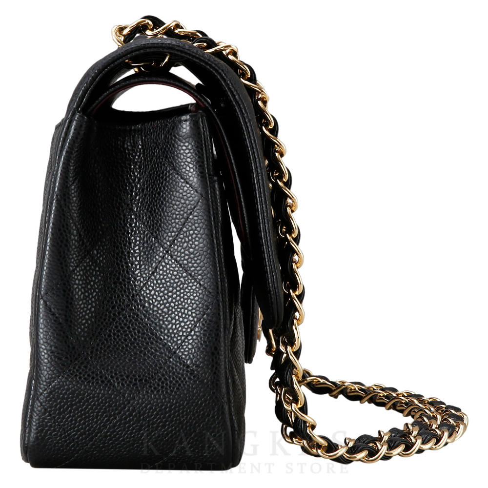 CHANEL(USED)샤넬 클래식 캐비어 점보 금장