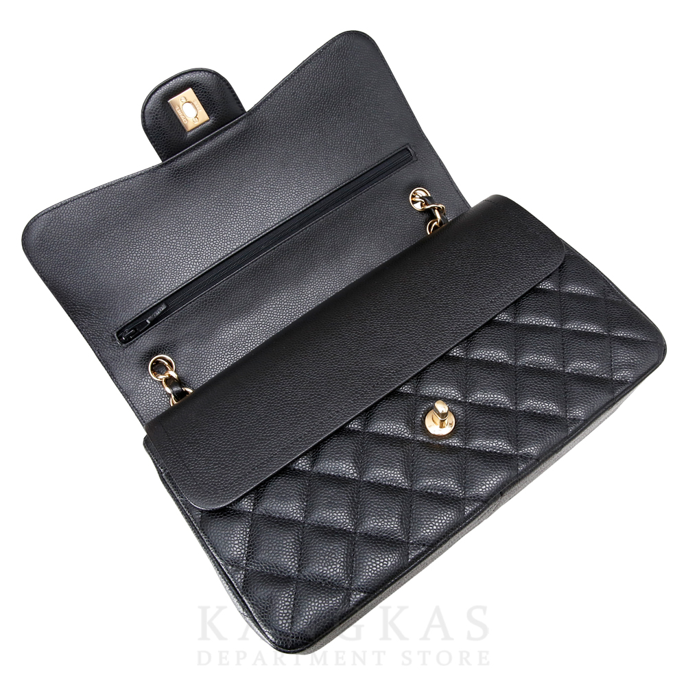 CHANEL(USED)샤넬 클래식 캐비어 점보 금장