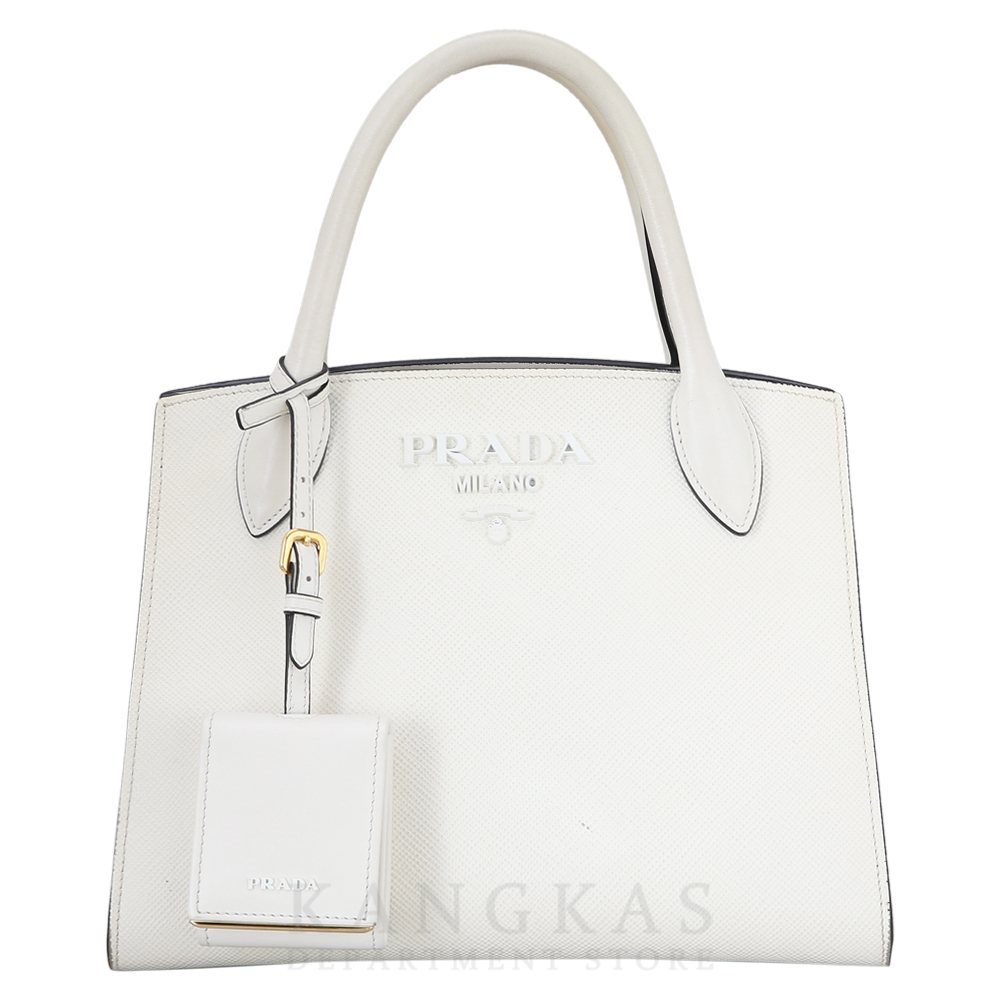 PRADA(USED)프라다 1BA156 모노크롬 사피아노 토트백