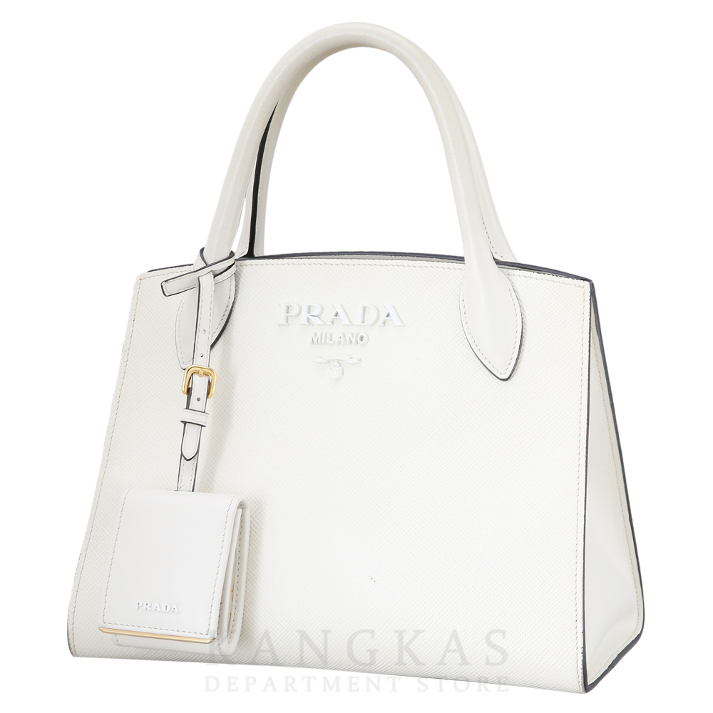 PRADA(USED)프라다 1BA156 모노크롬 사피아노 토트백