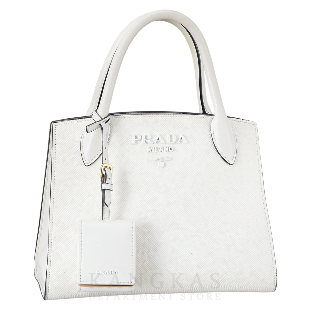 PRADA(USED)프라다 1BA156 모노크롬 사피아노 토트백