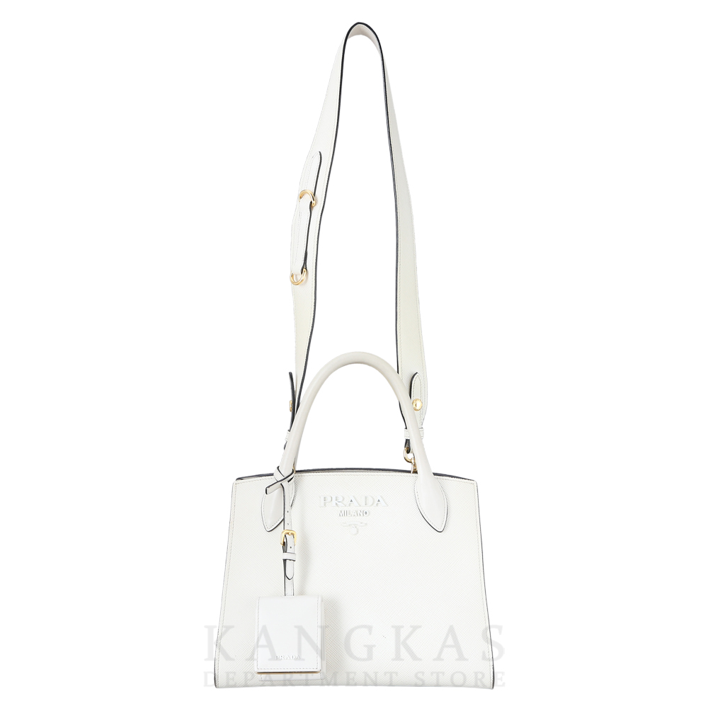 PRADA(USED)프라다 1BA156 모노크롬 사피아노 토트백