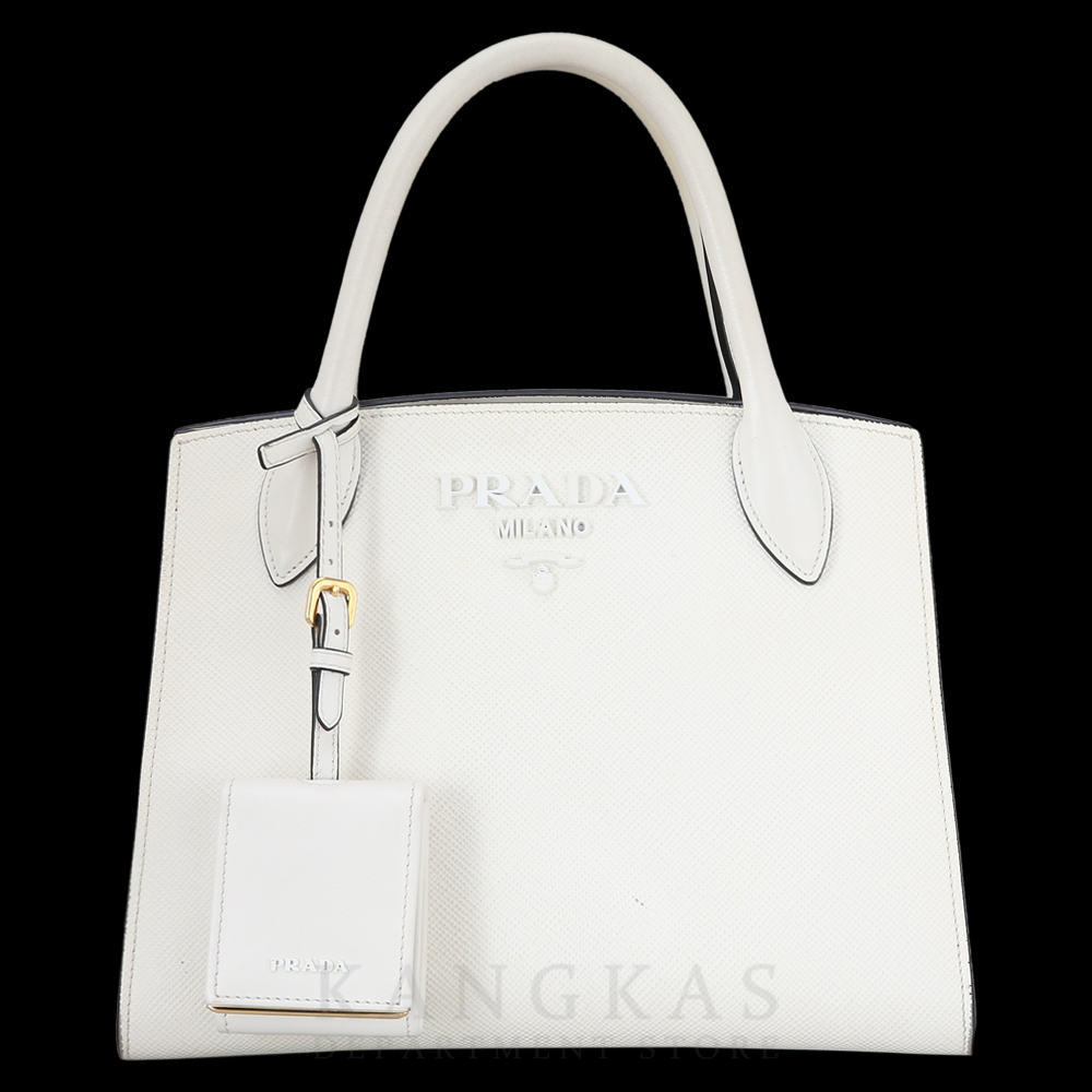 PRADA(USED)프라다 1BA156 모노크롬 사피아노 토트백