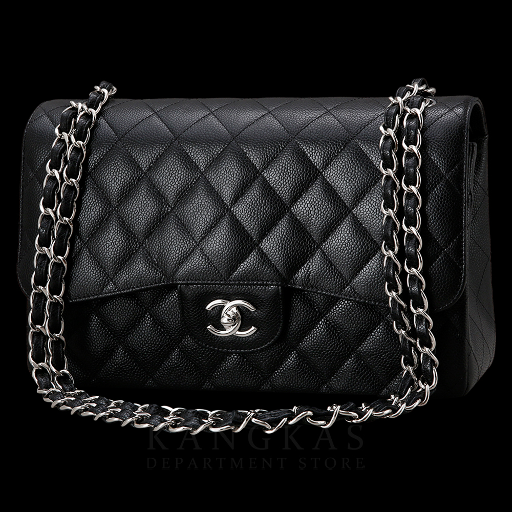 CHANEL(USED)샤넬 클래식 캐비어 점보 은장
