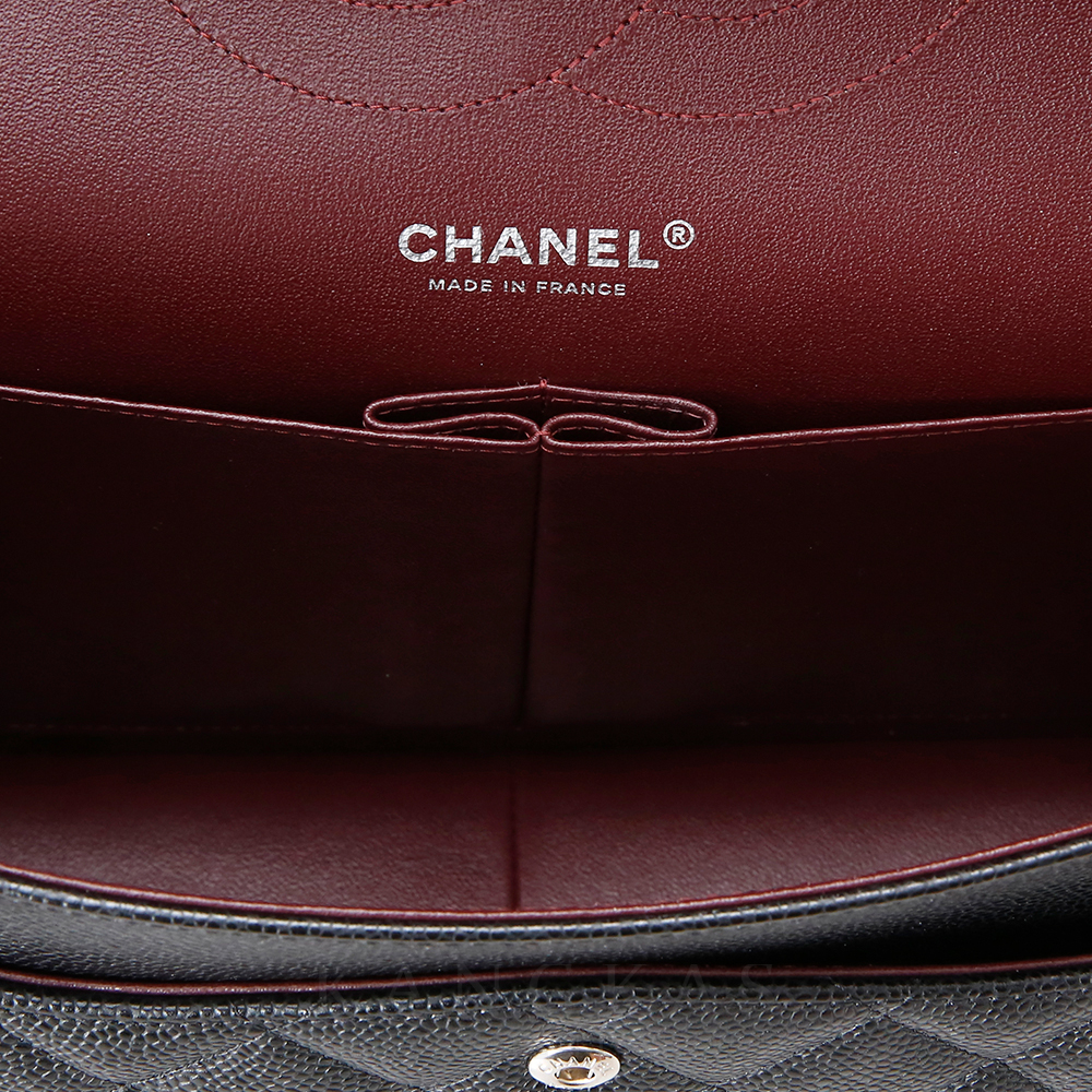 CHANEL(USED)샤넬 클래식 캐비어 점보 은장