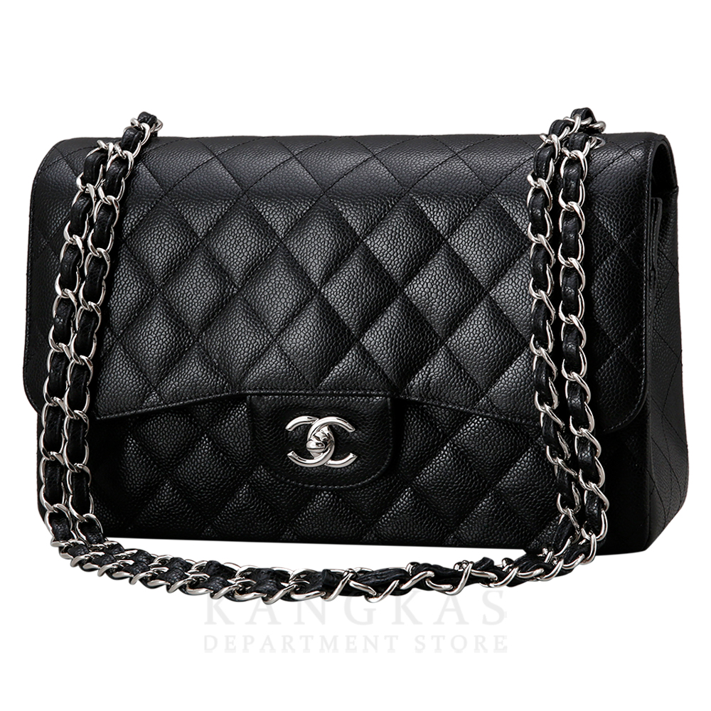 CHANEL(USED)샤넬 클래식 캐비어 점보 은장