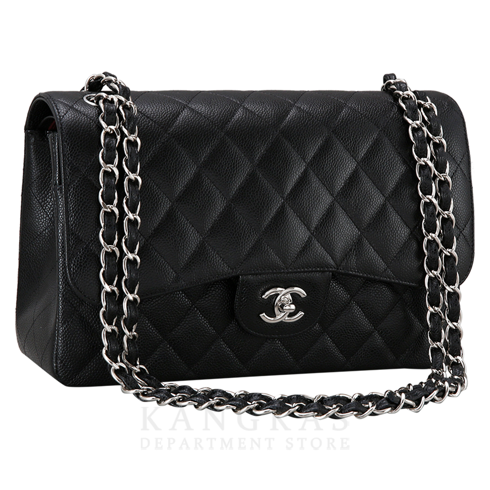 CHANEL(USED)샤넬 클래식 캐비어 점보 은장