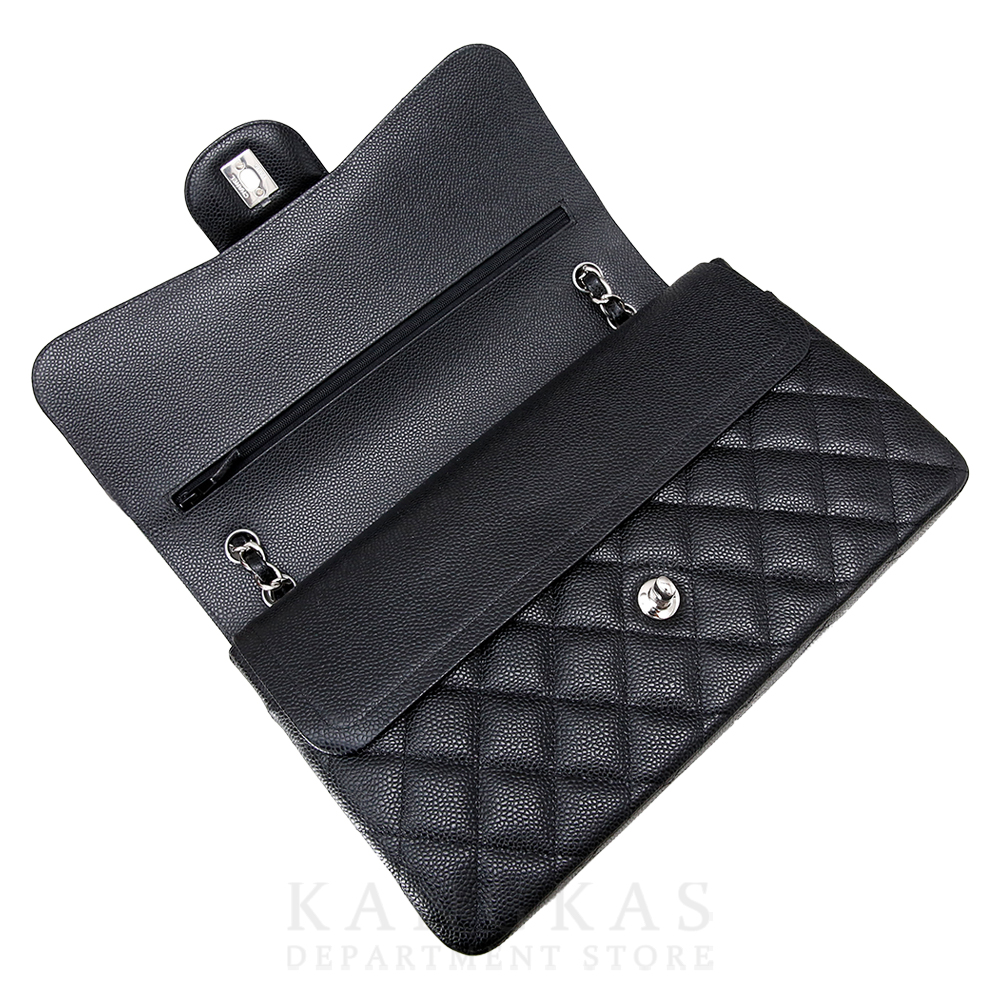 CHANEL(USED)샤넬 클래식 캐비어 점보 은장