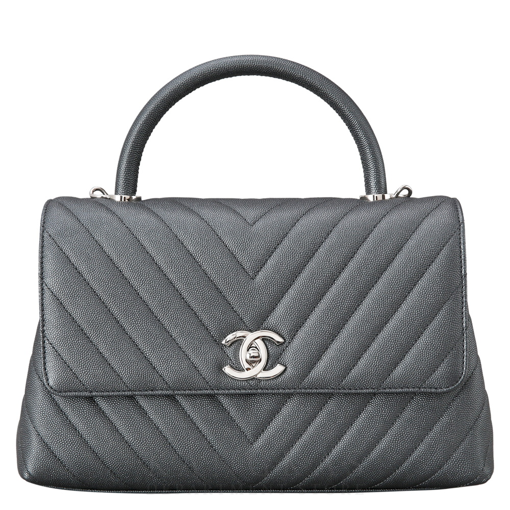 CHANEL(USED)샤넬 코코핸들 쉐브론 미듐