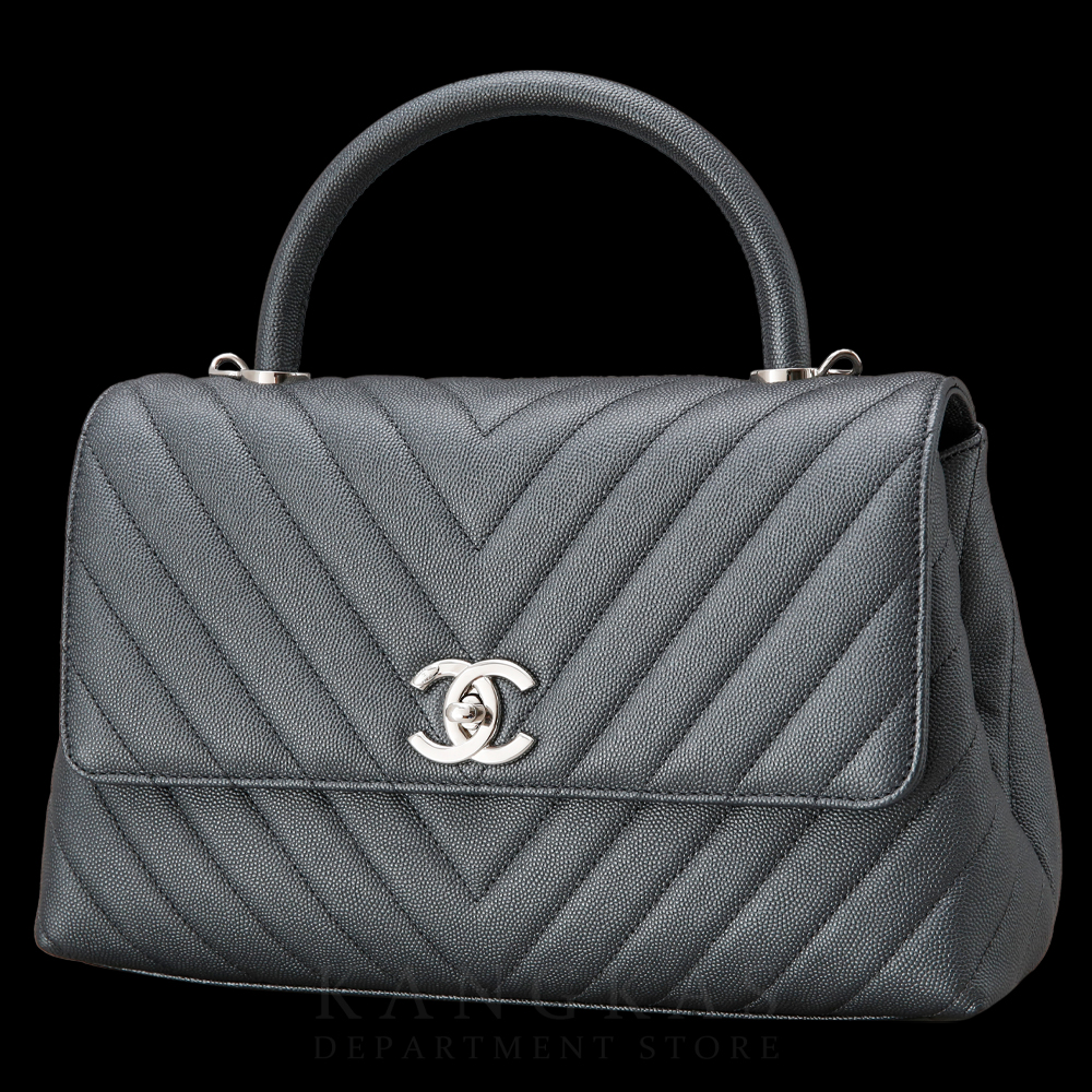 CHANEL(USED)샤넬 코코핸들 쉐브론 미듐