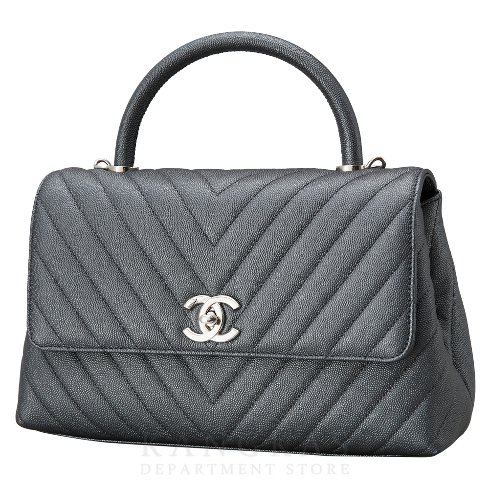 CHANEL(USED)샤넬 코코핸들 쉐브론 미듐