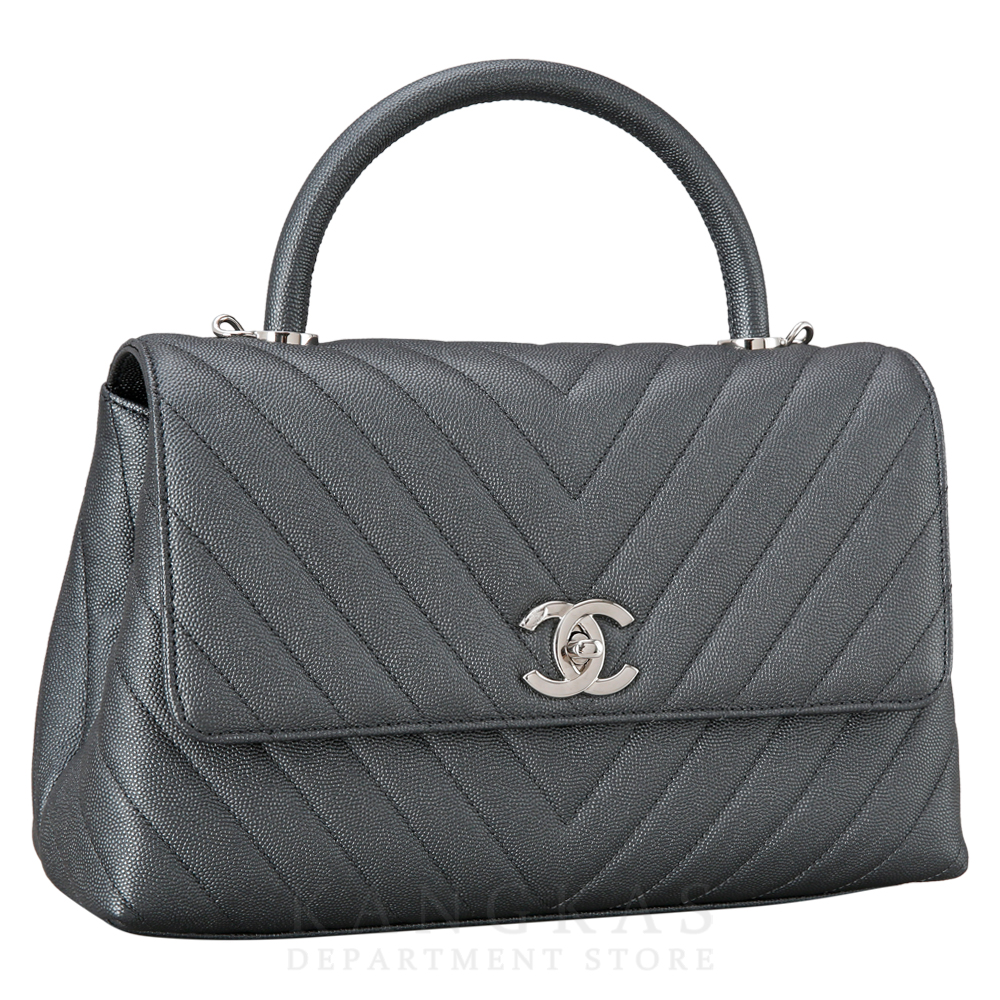 CHANEL(USED)샤넬 코코핸들 쉐브론 미듐