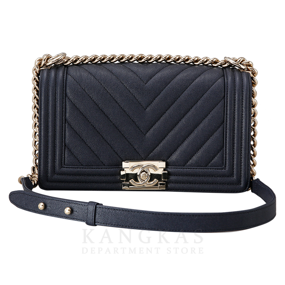 CHANEL(USED)샤넬 보이샤넬 캐비어 쉐브론 미듐