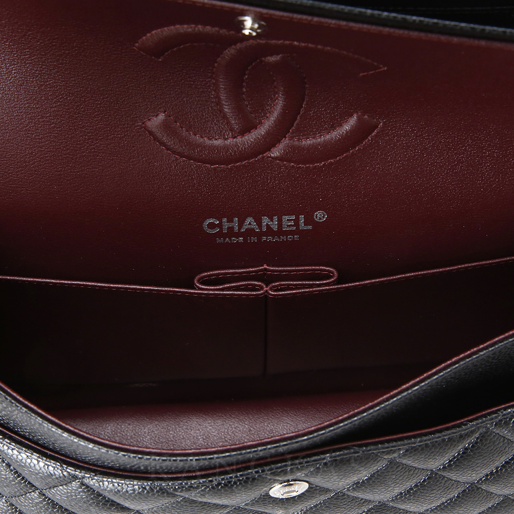 CHANEL(NEW)샤넬 클래식 캐비어 미듐 블랙 은장 (새상품) NEW PRODUCT