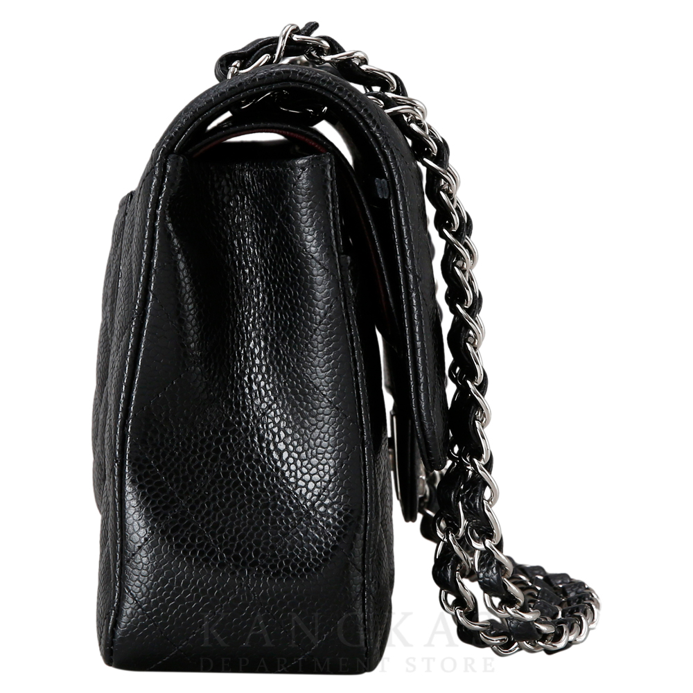CHANEL(NEW)샤넬 클래식 캐비어 미듐 블랙 은장 (새상품) NEW PRODUCT