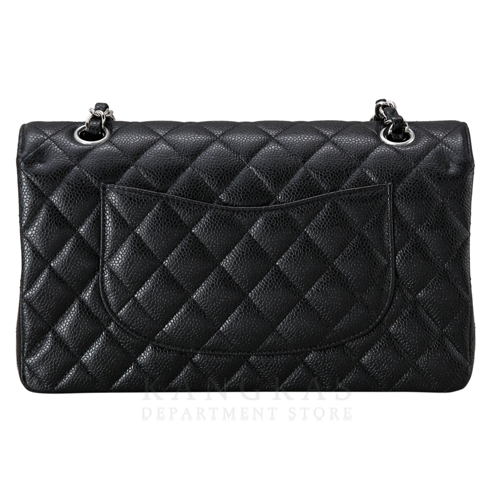 CHANEL(NEW)샤넬 클래식 캐비어 미듐 블랙 은장 (새상품) NEW PRODUCT