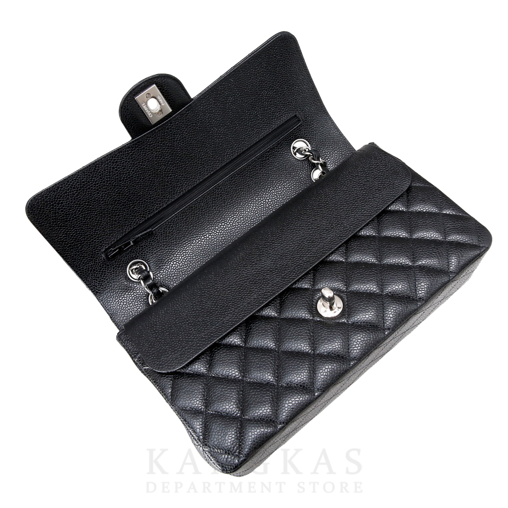 CHANEL(NEW)샤넬 클래식 캐비어 미듐 블랙 은장 (새상품) NEW PRODUCT