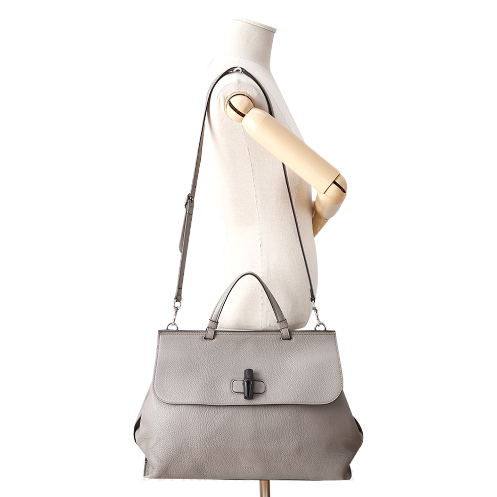 GUCCI(USED) 구찌 뱀부 탑 핸들백