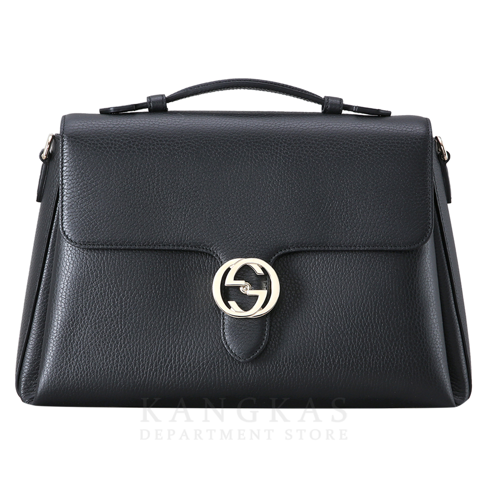 GUCCI(USED) 구찌 GG로고 인터락킹 탑 핸들 체인 숄더백