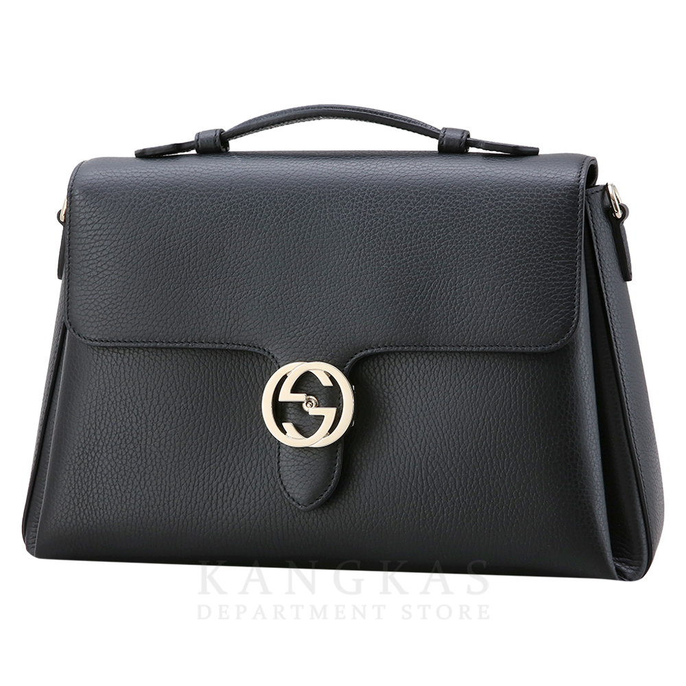 GUCCI(USED) 구찌 GG로고 인터락킹 탑 핸들 체인 숄더백