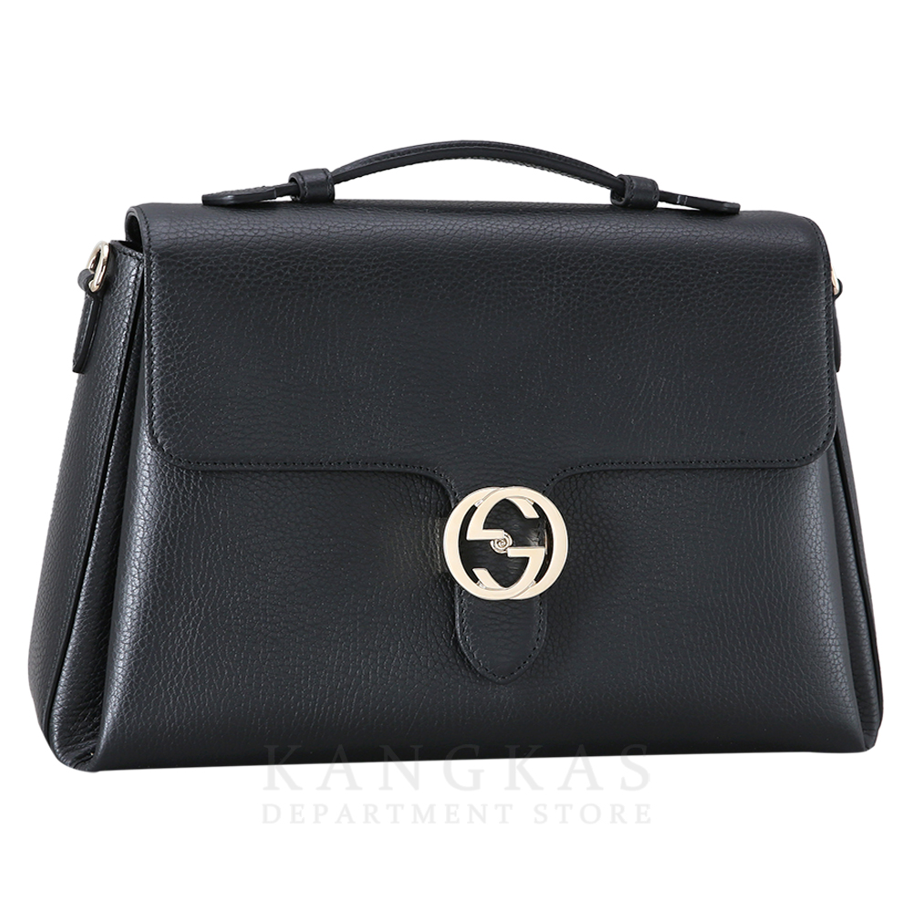GUCCI(USED) 구찌 GG로고 인터락킹 탑 핸들 체인 숄더백
