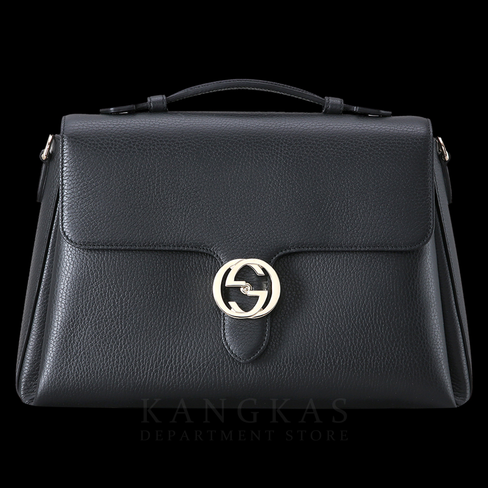GUCCI(USED) 구찌 GG로고 인터락킹 탑 핸들 체인 숄더백