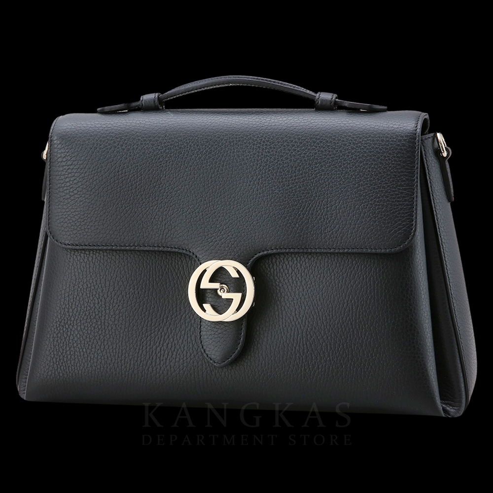 GUCCI(USED) 구찌 GG로고 인터락킹 탑 핸들 체인 숄더백
