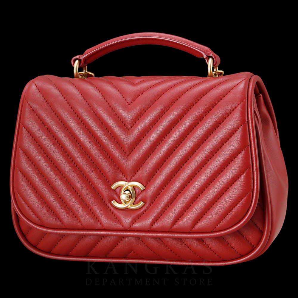 CHANEL(USED)샤넬 시즌 쉐브론 탑 핸들백