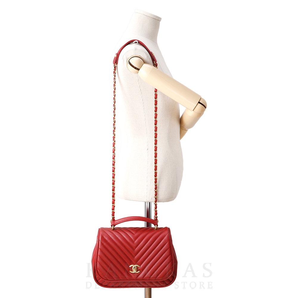 CHANEL(USED)샤넬 시즌 쉐브론 탑 핸들백