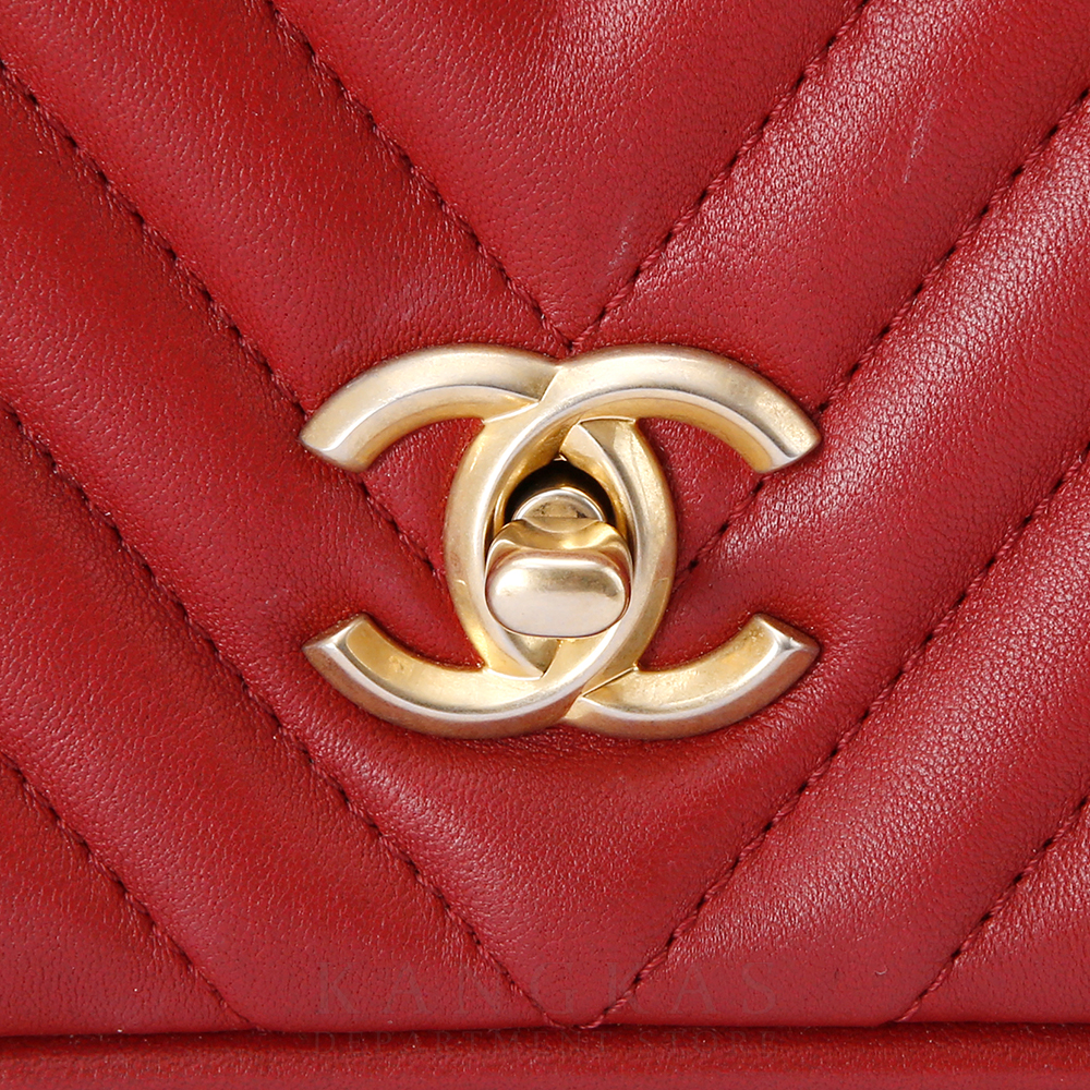 CHANEL(USED)샤넬 시즌 쉐브론 탑 핸들백