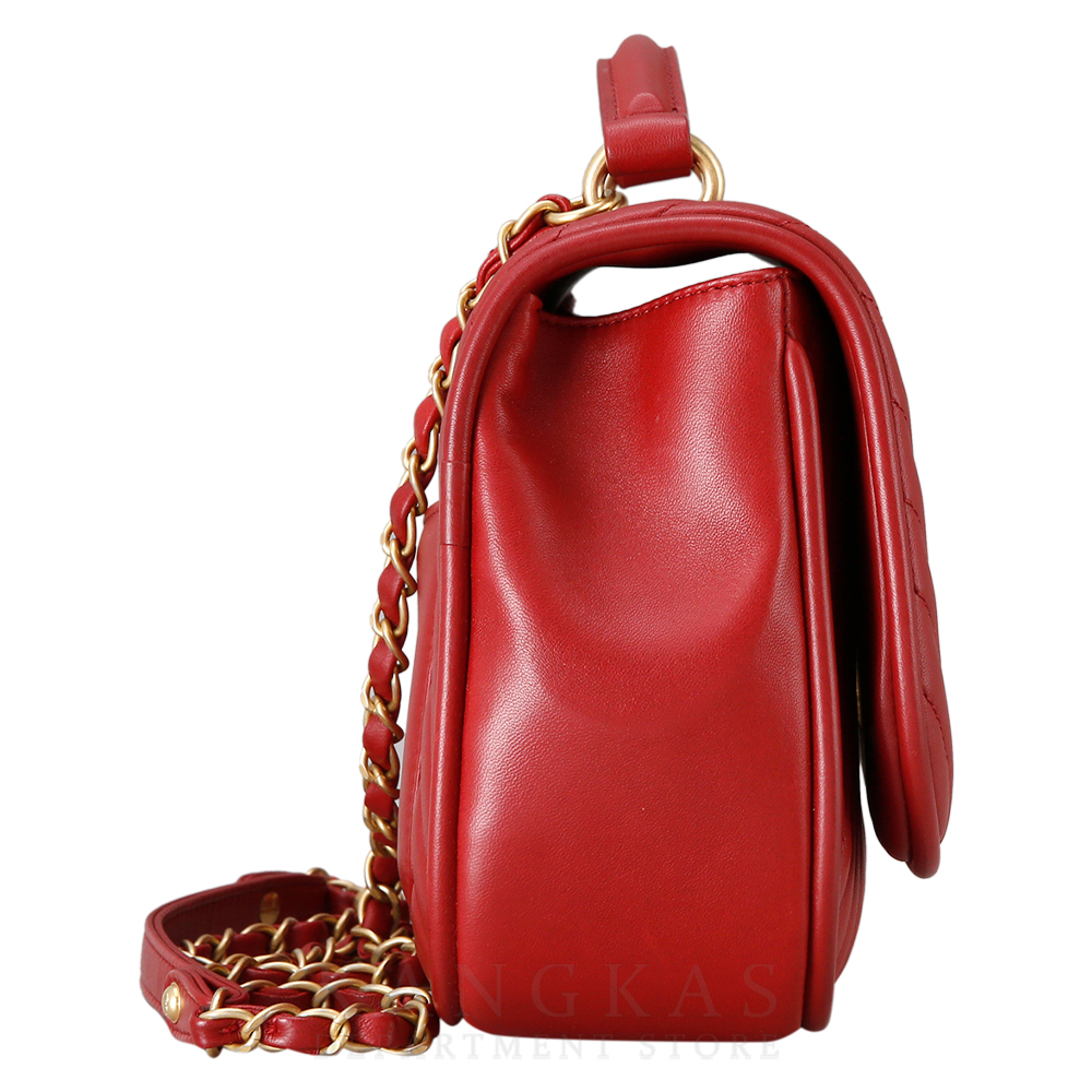 CHANEL(USED)샤넬 시즌 쉐브론 탑 핸들백