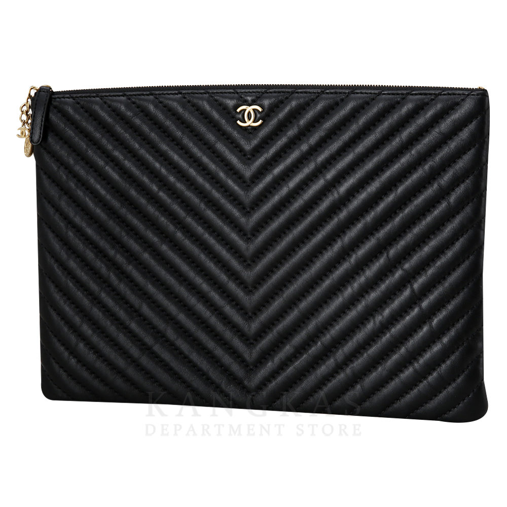 CHANEL(USED)샤넬 클래식 쉐브론 클러치 라지
