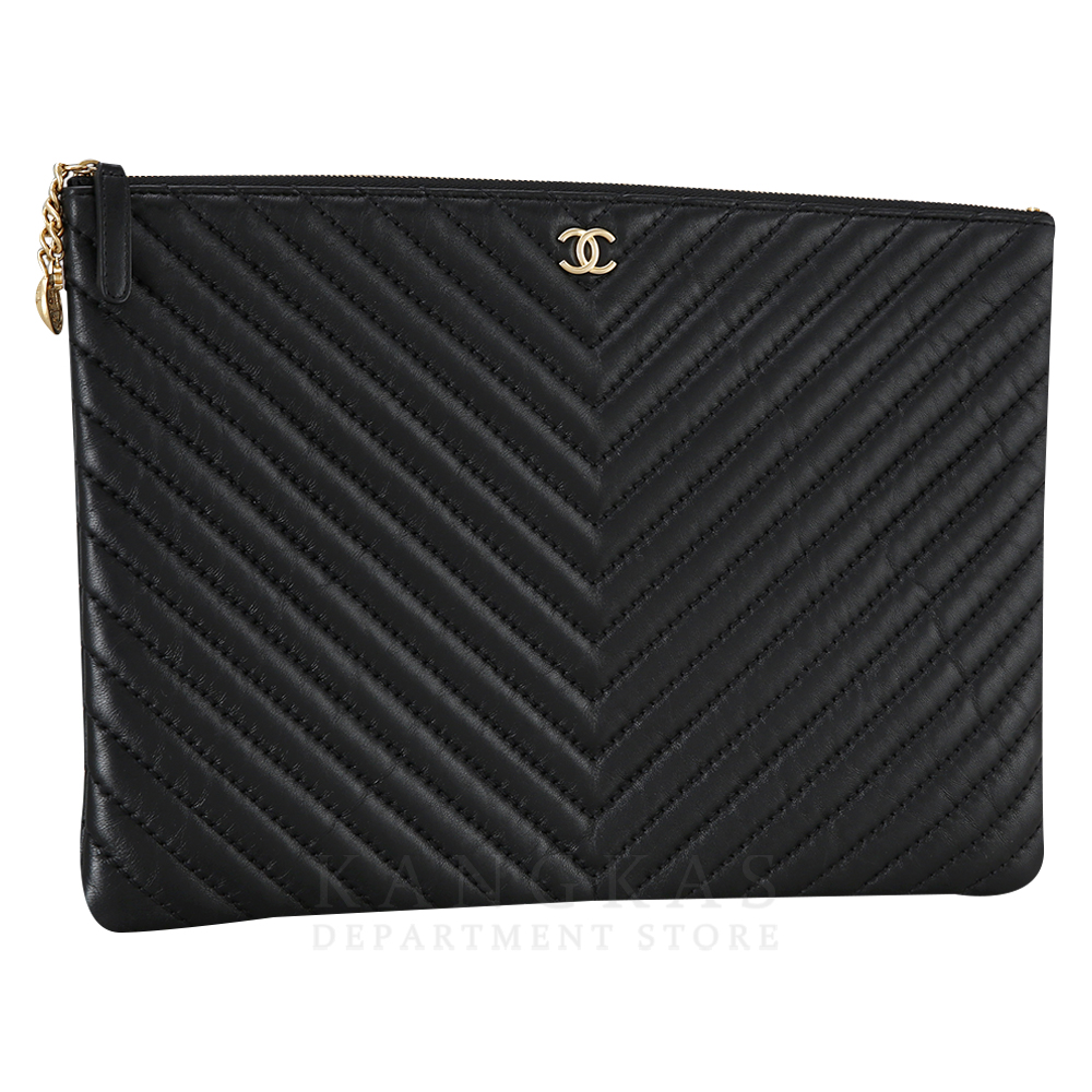 CHANEL(USED)샤넬 클래식 쉐브론 클러치 라지