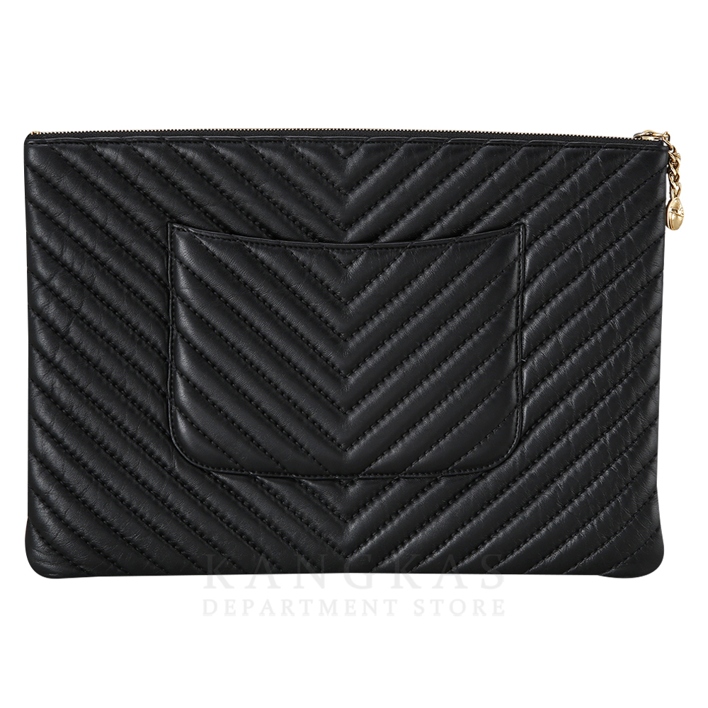CHANEL(USED)샤넬 클래식 쉐브론 클러치 라지