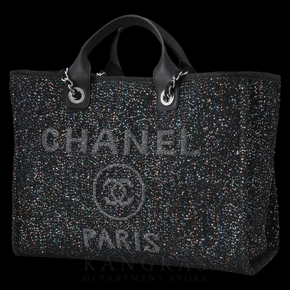 CHANEL(USED)샤넬 도빌 스팽글 라지 쇼퍼백
