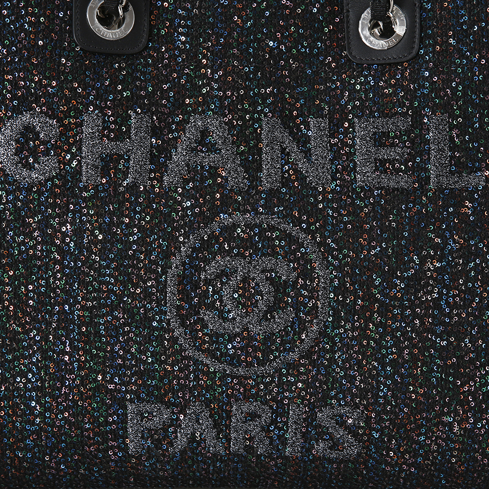 CHANEL(USED)샤넬 도빌 스팽글 라지 쇼퍼백