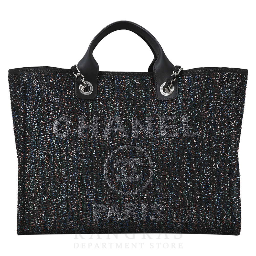 CHANEL(USED)샤넬 도빌 스팽글 라지 쇼퍼백