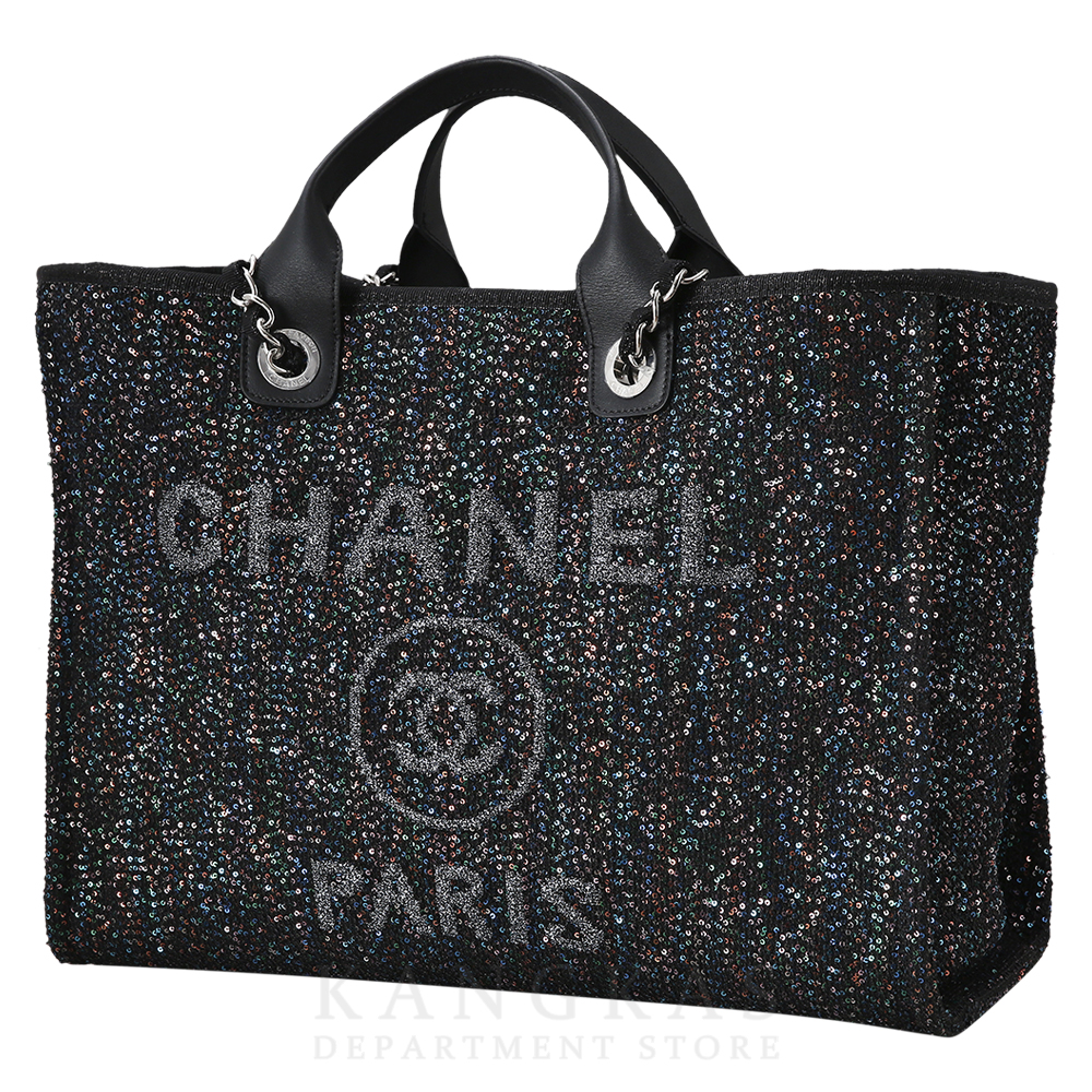 CHANEL(USED)샤넬 도빌 스팽글 라지 쇼퍼백