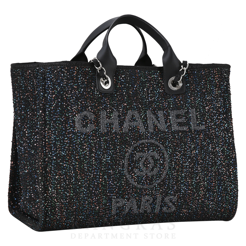 CHANEL(USED)샤넬 도빌 스팽글 라지 쇼퍼백