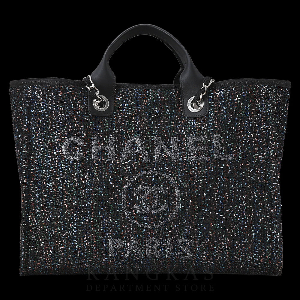 CHANEL(USED)샤넬 도빌 스팽글 라지 쇼퍼백