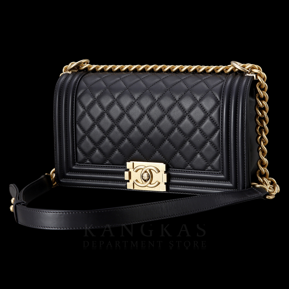 CHANEL(USED)샤넬 시즌 보이샤넬 램스킨 미듐