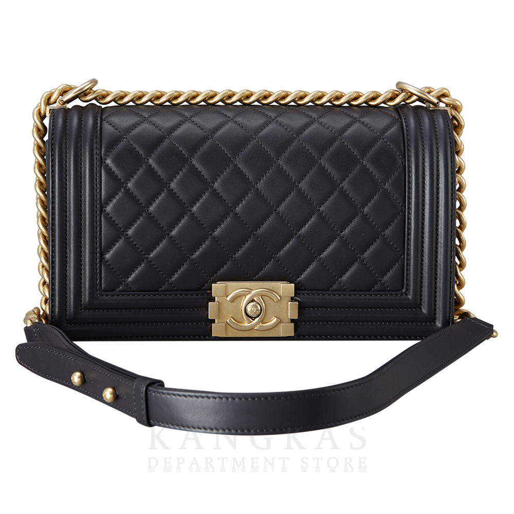 CHANEL(USED)샤넬 시즌 보이샤넬 램스킨 미듐