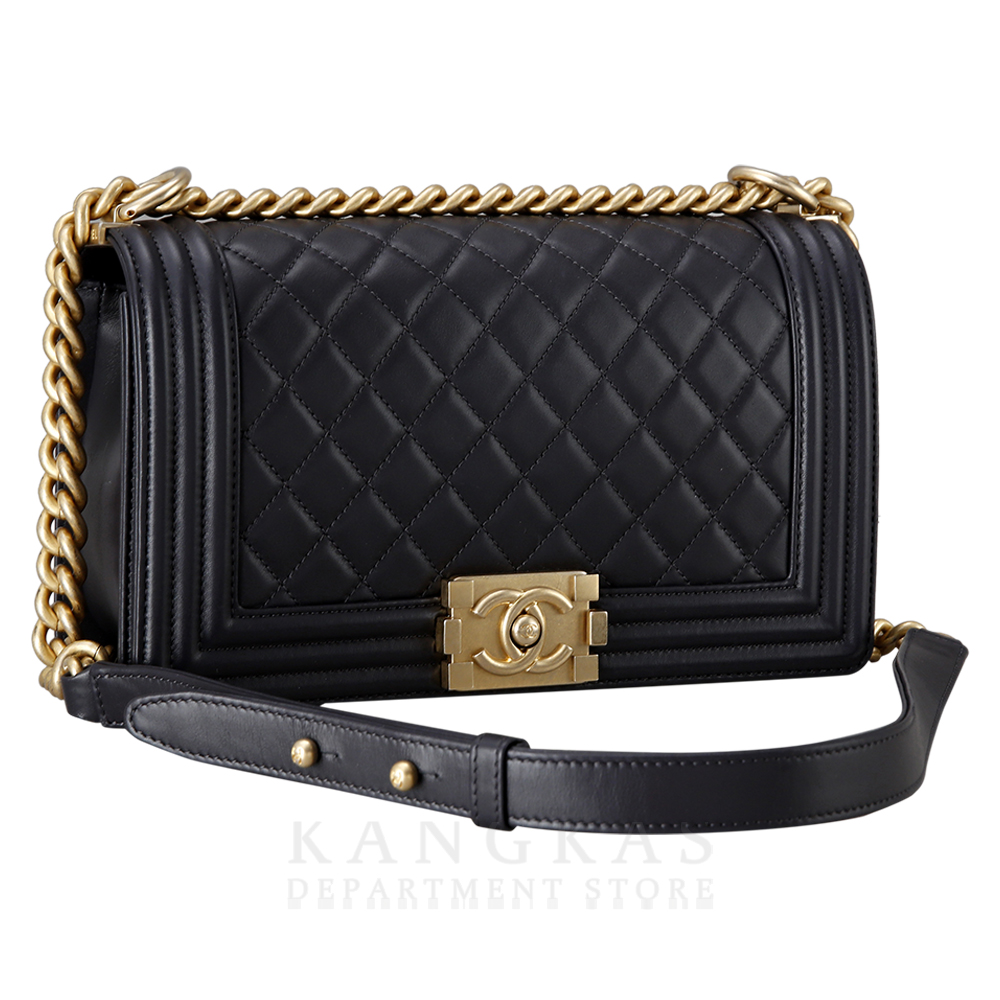CHANEL(USED)샤넬 시즌 보이샤넬 램스킨 미듐